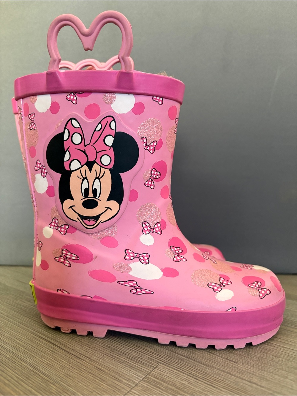 Minnie Mouse Pink Kids Rain Boots